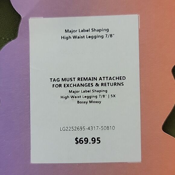 Major Label Shaping High Waist Legging- Bossy Mossy - Picture 5 of 5